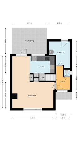 Floorplan - Pastoor Gillisstraat 137, 5121 CD Rijen